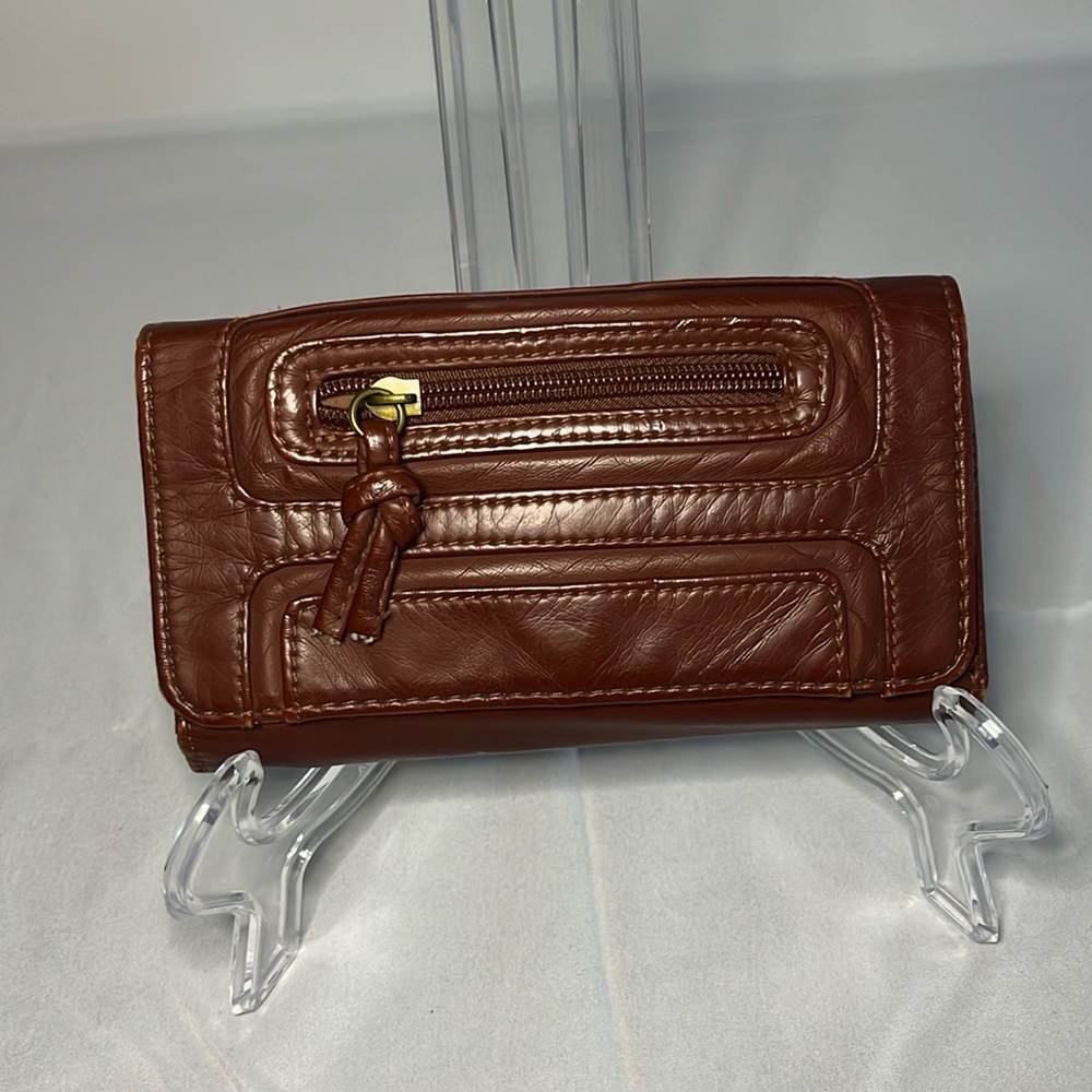Target wallet. Brown faux leather